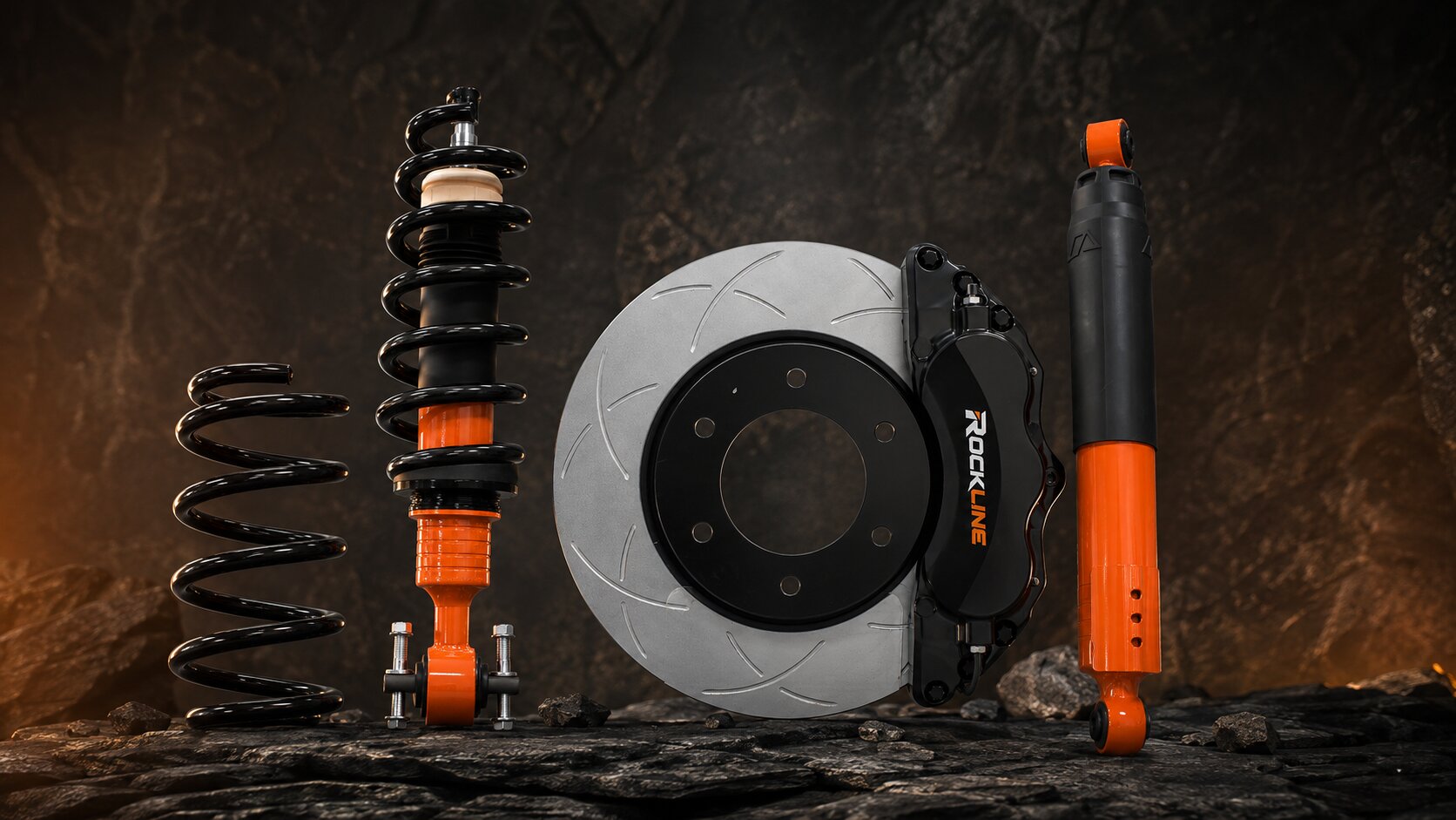 ROCKLINE heavy-duty brakes, suspension and components